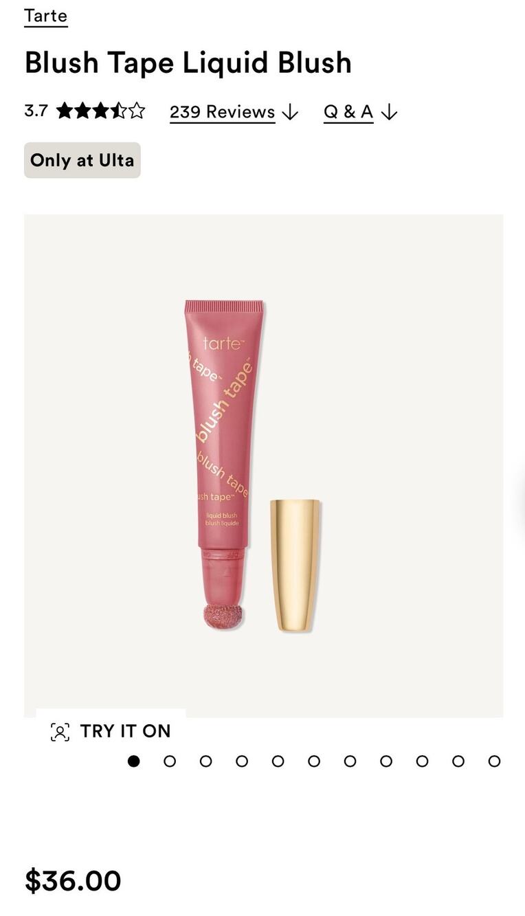Tarte Blush Tape - Peach